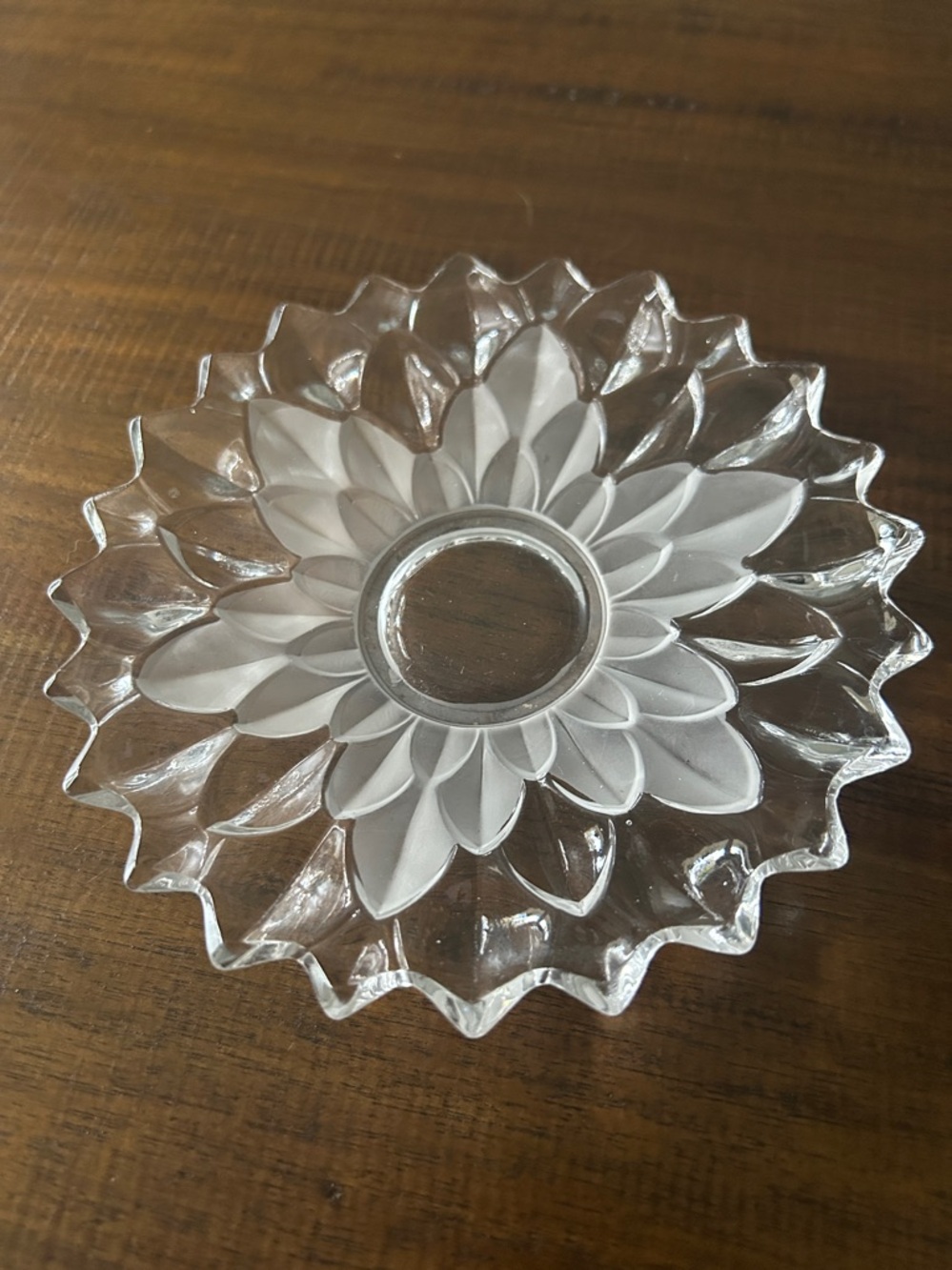 Vintage Mikasa Crystal Bowl “Tulips Satin" Collection by Walther